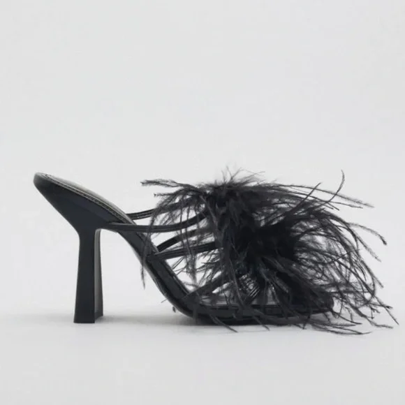 Feather sandals deals zara